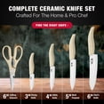 thumbnail image 2 of Juego de cuchillos de cerámica Vos Ultra Sharp con tapas 3, 4, 5, 6, para pelar, 2 of 8