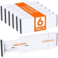 thumbnail image 1 of Separadores de cajones Lifewit, paquete de 6 unidades, 4 cm de alto, 28 a 44 cm, color blanco, 1 of 9
