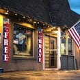 thumbnail image 6 of 4th of July Decorations, American Flag Porch Sign Hanging Patriotic Banner Door Supplies Outdoor Decor for Fourth of July Independence Day Memorial Day, 12 x 72 Inch (Brave), 6 of 6