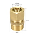 thumbnail image 2 of Adaptador de conector de tubo de compresión de latón 14mm OD x 1/2 G macho tono dorado 2 piezas, 2 of 4