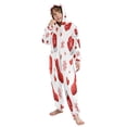 thumbnail image 5 of Soft Big Kids Onesie Pajamas Cozy Loose-Fit Jumpsuits for kids with Pockets for Christmas Lounge & Play Christmas Socks and Gloves Pattern, 5 of 7
