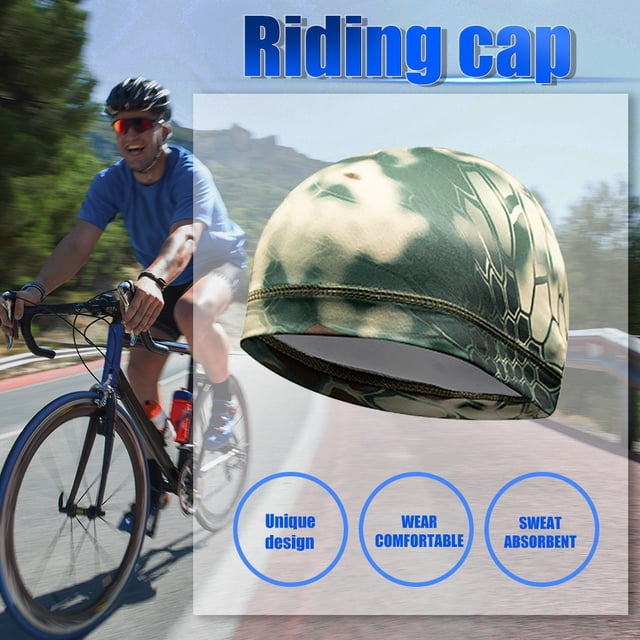 EGNMCR Helmet Lining Sweat Wicking Cap Running Cap Bike Cap 1 Piece Sports cap