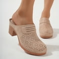 thumbnail image 7 of Decould sylf Mules for Women Closed Toe Slip-on Clogs Comfortable Wedge Sandals, 7 of 7
