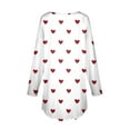 thumbnail image 5 of Resicozy Valentines Shirts for Women Long Sleeve Shirts Trendy 2026 Cute Love Heart Print Crewneck Tops Plus Size Casual Blouses White S, 5 of 5