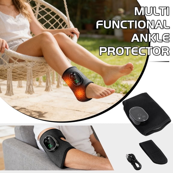 Upgraded Foot Massager,Foot Renew Triple Method Massager with 3 Vibration Modes & 6 Heat Levels,Ankle Massager for Circulation & Pain Relief