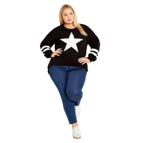 Avenue Women's Plus Size You're A Star Sweater