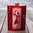 thumbnail image 2 of 8oz RED I'm Not Bad Flask L1, 2 of 3