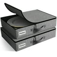 thumbnail image 4 of Sorbus 2 Pack China Storage Containers with Lid – Dinnerware Organizer for Platter Storage, Holds Service for 12, Felt Protectors Included, Gray, 4 of 6