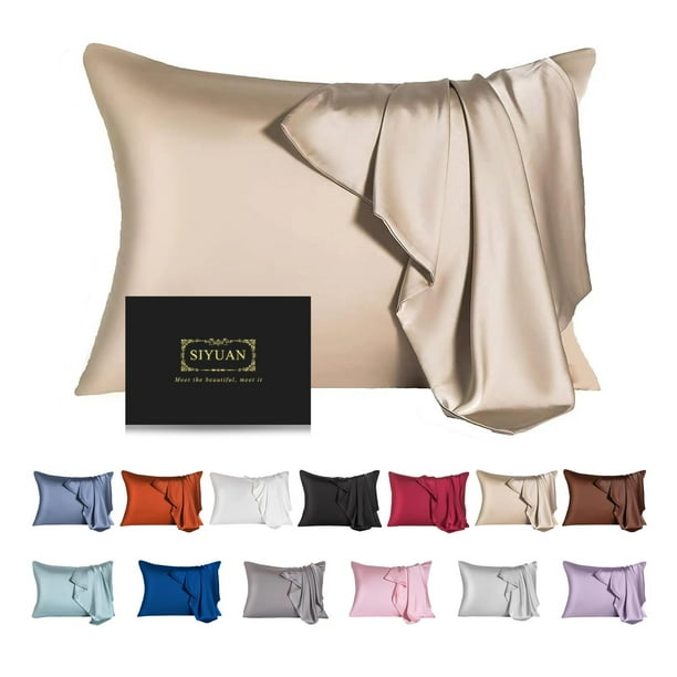 Funda de almohada de seda SIYUAN Mulberry para cabello y piel, tamaño estándar