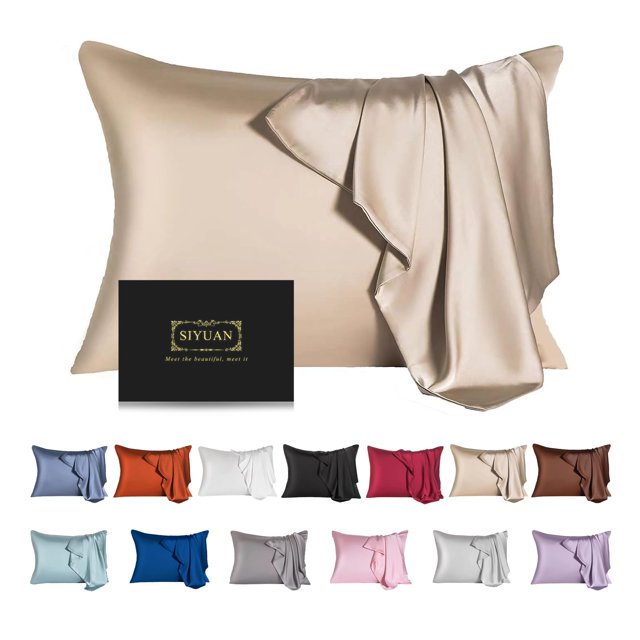 Funda de almohada de seda SIYUAN Mulberry para cabello y piel, tamaño estándar