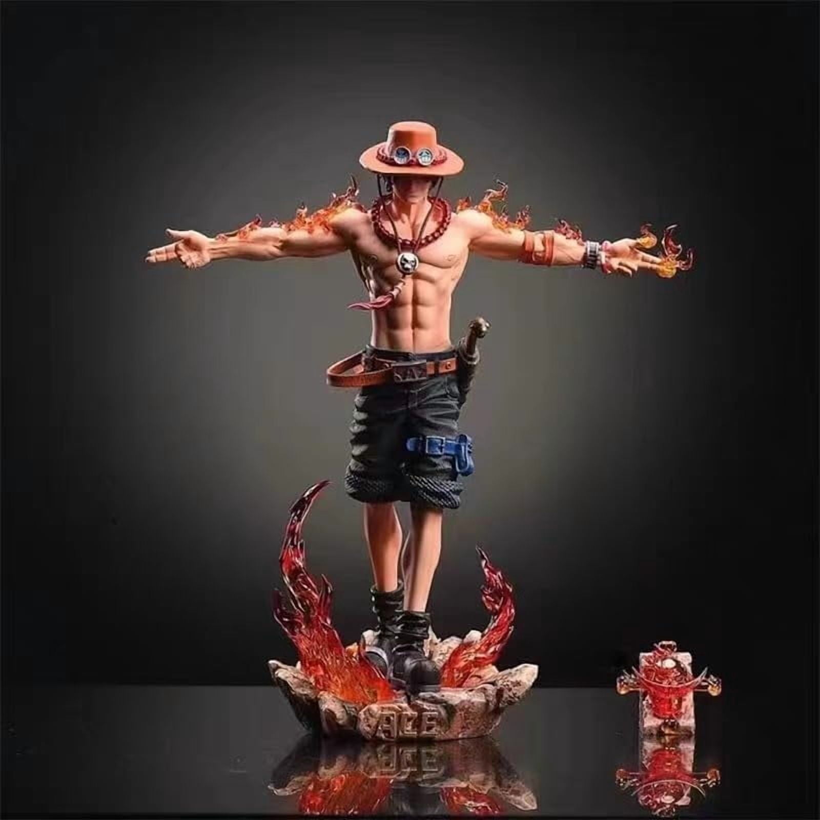 Ace Figure Standing Stretching Arms Portgas D. Ace Figures 28cm/11inch PVC Statue Model Anime Characters Figure Decor Action Figure Statue Ornament