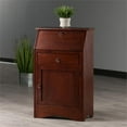 thumbnail image 2 of Pemberly Row Transitional Solid Wood Secretary Desk in Antique Walnut, 2 of 15