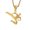 Gold, variant on PAMTIER Men's Stainless Steel Jewelry Creative Wushu Master Character Kung Fu Sport Pendant Necklace Silver Black