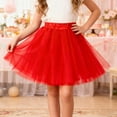 thumbnail image 2 of WMQPNNS Tutu Skirts for Girls Multilayers Puffy Elastic Tutu Skirts Tutus for Girls Tulles Ballet Dress Christmas Costume(Size One Size, Red), 2 of 4