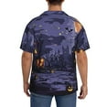 thumbnail image 5 of Cauagu Mystery House Halloween Night Men's Short Sleeve Button Down Hawaiian Shirt for Men Bowling Shirts Casual Summer Beach Shirt,X-Large, 5 of 6