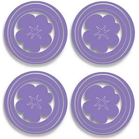 Purple Hooplas Flowers/Circles Wall Accent Stickers