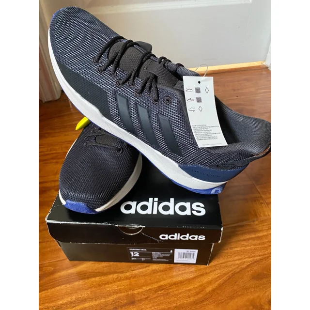 size 12/Adi-das Mens Quester Trail Lace Up Running Shoes/ BB7384/Black Brown
