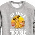 thumbnail image 3 of The Lion King - Simba - My Smile Keep Me Out of Trouble - Toddler & Youth Crewneck Fleece Sweatshirt, 3 of 5