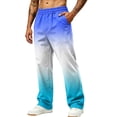 thumbnail image 2 of LTTVQM Ombre Gradient Full Length Pants for Men 2026 Universal Fade Print Dual Side Pockets Relaxed Fit Casual Street Trousers Blue 3XL, 2 of 7