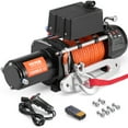 thumbnail image 1 of VEVOR Electric Winch Truck 10,000 lb Synthetic Rope Waterproof Remote Control, 1 of 9