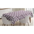 thumbnail image 1 of Hippie Tablecloth, Feathers with Geometric Motifs and Streaks, Rectangle Satin Table Cover Accent for Dining Room and Kitchen, 60" X 84", Pale Pink Plum, by Ambesonne, 1 of 2