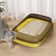thumbnail image 5 of Arenero para gatos semicerrado de bordes altos con protección contra salpicaduras | 36,5 x 27 x 12 cm | Incluye pala y pedal antifugas | Gris/Verde/Beige/Amarillo/Negro | Plástico PP | Para gatos, 5 of 6