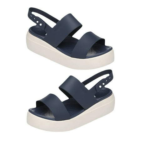 

Kitem 1 Pair Casual Sandals Anti-slip Platform Flat Thick Sole Breathable Adjustable Women Summer Outdoor Shoes Street Wear