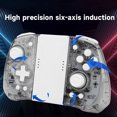 thumbnail image 4 of Manette OLED pour Switch, Manettes LED Respirantes RVB de Remplacement pour Switch, Haute Précision, Contrôle de Mouvement à Six Axes pour Jeux, Gris Transparent, Bleu Transparent, Transparent, 4 of 7