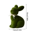 thumbnail image 3 of Easter Bunny, Easter Decorations, Easter Flocked Bunnies Figurine, Easter Spring Decoration Rabbit Set, Spring Tables Bunnies Decoration, Easter Decorating Bunnies for Home Office Party Supplies, 3 of 4