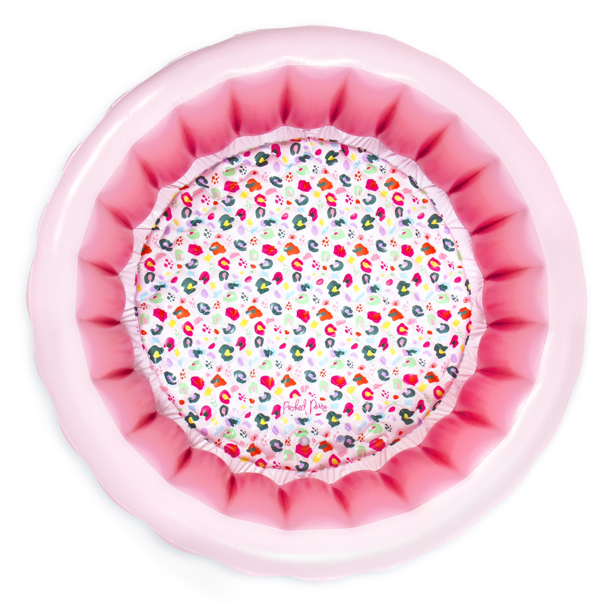 Packed Party Luxe Pink Ombre 59” Round Soft-Sided 3-Ring Inflatable Swimming Pool - image 2 of 5
