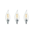 thumbnail image 3 of Philips Ultra Definition LED 40-Watt BA11 Filament Candle Light Bulb, Clear Soft White, Dimmable, E12 Candelabra Base (3-Pack), 3 of 13