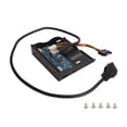 thumbnail image 1 of Panel frontal USB 3,1 Hub 4 puertos 19PIN 5Gbps alta velocidad estable 900mA Panel de unidad de disquete frontal para chasis de escritorio 2U + 2C 19PIN, 1 of 14