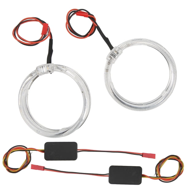 Anillos de halo para faros delanteros, 2 piezas de luz LED para coche, luz LED tipo Ojo de Ángel para coche, guía de luz LED, características mejoradas