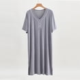 thumbnail image 6 of Hilenly Mens Nightshirt Short Sleeve Lounge Sleep Henley Shirts Comfy Modal Sleepwear Loungrwear, 6 of 6