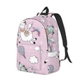 thumbnail image 2 of Balery Llama Unicorn and Rainbow Vintage Canvas Backpack for Men and Women - Large Capacity, Durable Travel Laptop Bag for School, Work, Hiking, and Outdoor Activities, 2 of 7