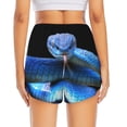 thumbnail image 4 of Haiem Blue Viper Snake Women's 2 in 1 Running Shorts - Lightweight Athletic Workout Gym Yoga Breathable Sports Shorts Liner with Phone Pockets-XX-Large, 4 of 9