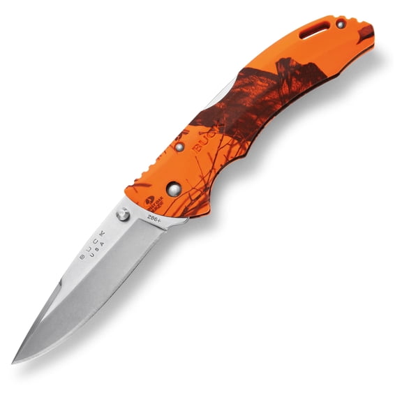 Buck Knives 286 Bantam BHW Folding EDC Knife, 3-3/4” Pocket Knife Blade, Mossy Oak Blaze Orange Camo, 3.2 oz
