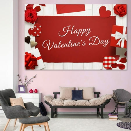 Image of Shpwfbe Valentines Day Decor Valentines Day Backdrop Valentine s Day Background Cloth Hanging Cloth Photography Background Party Decoration Background Flag Cloth Valentines Day Decor Wall Decor