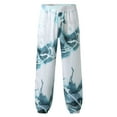 thumbnail image 3 of Pantalones bombachos de moda para hombre Pantalones sueltos elásticos de playa Athleisure estampados Pompotops  oipoqjl42085, 3 of 3