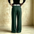 thumbnail image 4 of Karymi Pants for Women High Waist Wide Leg Suit Pants, Front Crease Pleated Draped Flare Trousers Elegant Office Long Pants with Pocket, 4 of 8