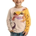 thumbnail image 3 of POLERO 2 Pack Leopard Lizard Girls Long Sleeve Shirts Soft Lightweight Crewneck 3-4 Years Girls' Purple Basic Long-Sleeve T-Shirts Toddlers' Winter Tees, 3 of 6