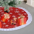 thumbnail image 5 of EWASWON Christmas 36 Inch Christmas Tree Skirt, Multicolor Polyester, Washable Reusable, with Snowman Snowflakes, Festive Decor for Home Office Party, 5 of 6