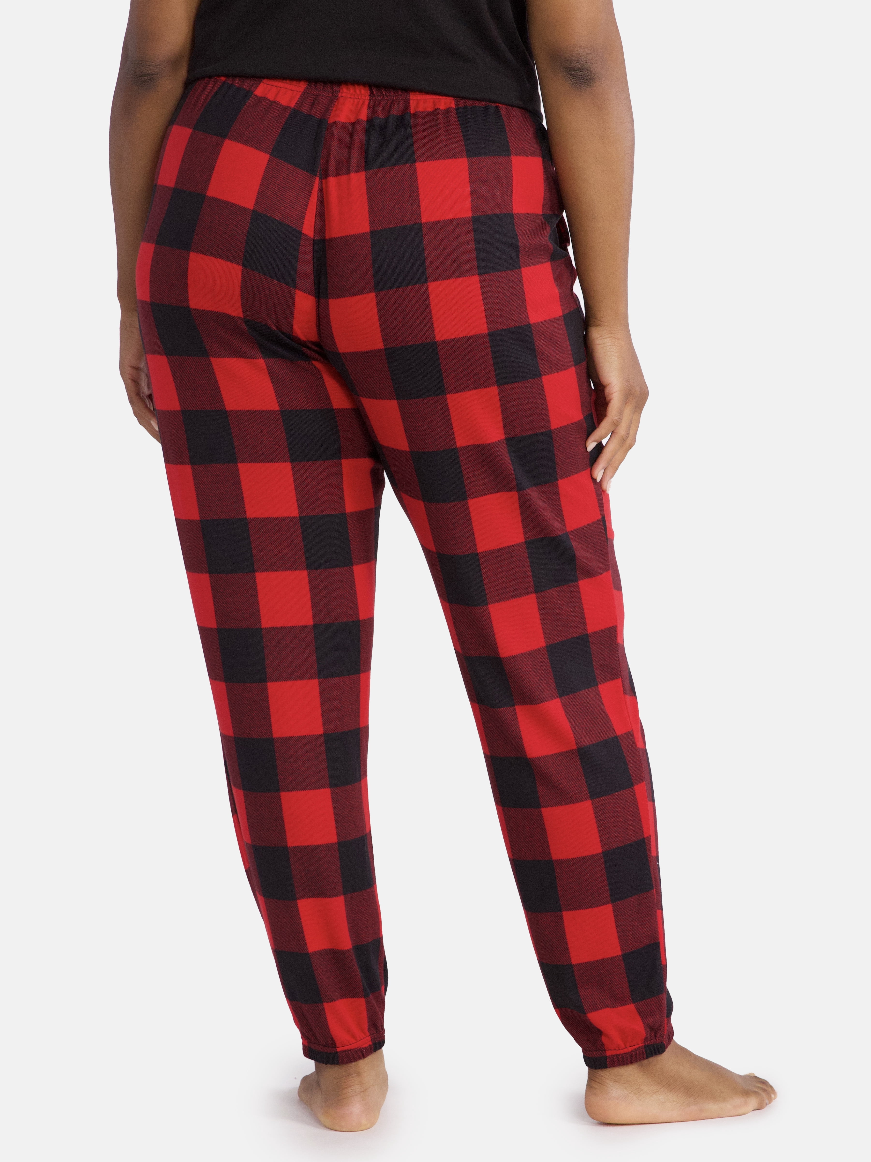 Joyspun Women's Hacci Knit Jogger Sleep Pants, 29” Inseam, Sizes XS to 3X
