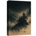 thumbnail image 6 of Canvas Print Moody Mountain Forest Wall Art Dark Atmospheric Nature Landscape Decorative for Living Room Bedroom - 32"x48", 6 of 8