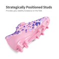 thumbnail image 2 of Tacos de fútbol para niños DREAM PAIRS Talla 12 Rosa Morado, 2 of 5