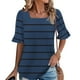 thumbnail image 2 of Blusas de Manga Corta para las Mujeres, Moda Verano Impreso, Blusas de Cuello Redondo, Chaqueta de Manga Corta para las Mujeres, 2 of 6