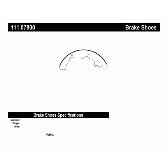 Centric Parts 111.07800 Brake Shoe