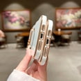 thumbnail image 5 of Zonrw Para Iphone 13 Pro Max Funda Magnética Para Mujeres Y Niñas, Marco De Onda Suave Y Lindo, Forma Rizada, Corazón De Amor, Funda De Teléfono Con Revestimiento De Lujo, Compatible Con Magsafe A Pru, 5 of 5
