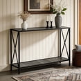 thumbnail image 2 of Ktaxon Modern Console Table, Simplistic Entryway Table, Long Narrow Sofa Side Table TV Stand with Sturdy Metal Frame, Gray, 2 of 8