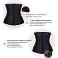 thumbnail image 7 of YIANNA Waist Trainer for Women Underbust Latex Sport Girdle Corsets Cincher Hourglass Body Shaper Black 3x-large, 7 of 7